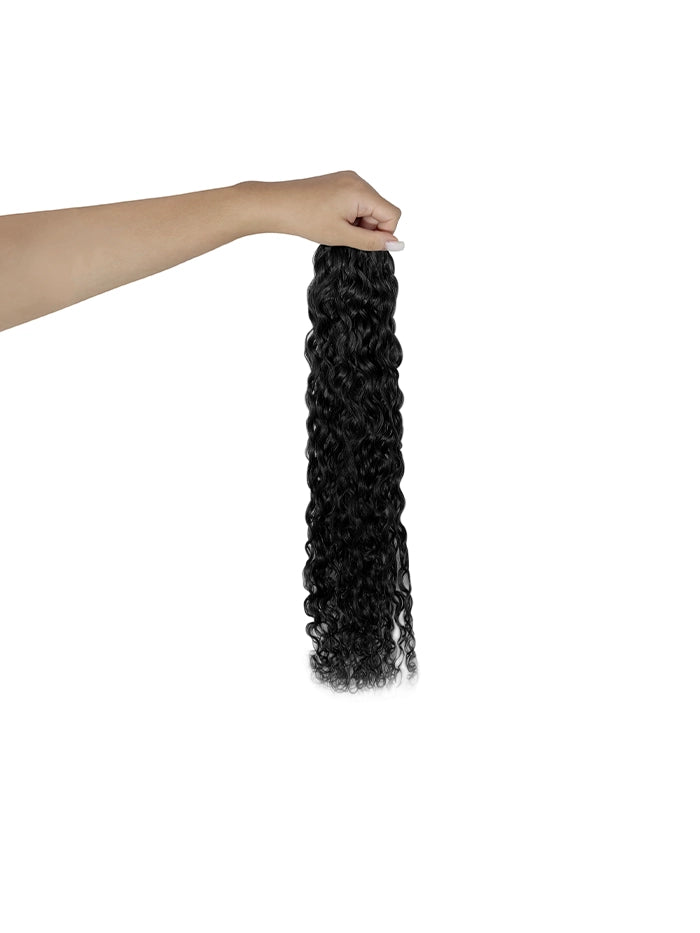 Curly Jet Black Genius Weft Hair Extensions
