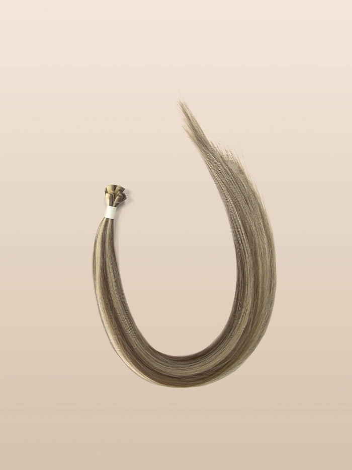 Smoke Platinum(#5|Plat) Keratin Flat Tips Hair Extensions