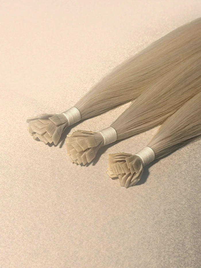 Soft Beige Blonde(#9D)Keratin Flat Tips Hair Extensions