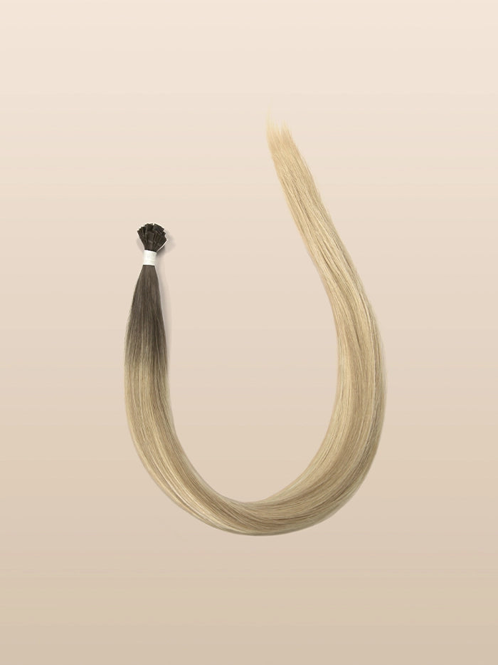 Rooted Champagne Kiss(#Balay 9D|80) Keratin Flat Tips Hair Extensions