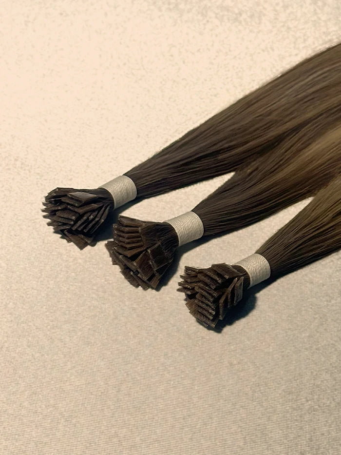 Caramel Latte(#Balay 6N|9C) Keratin Flat Tips Hair Extensions