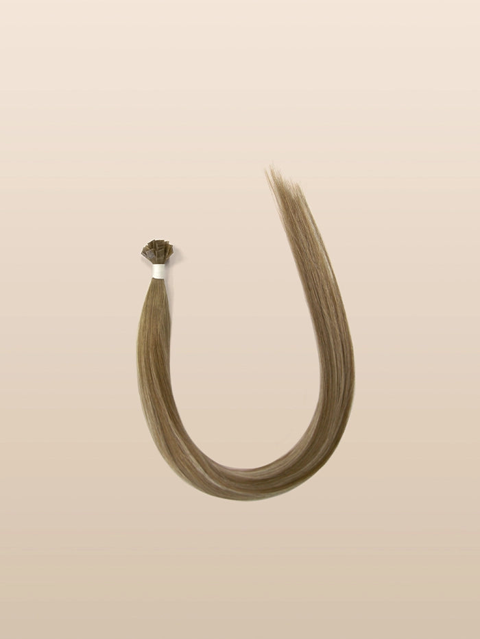 Tea Brown Mix(#C29) Keratin Flat Tips Hair Extensions