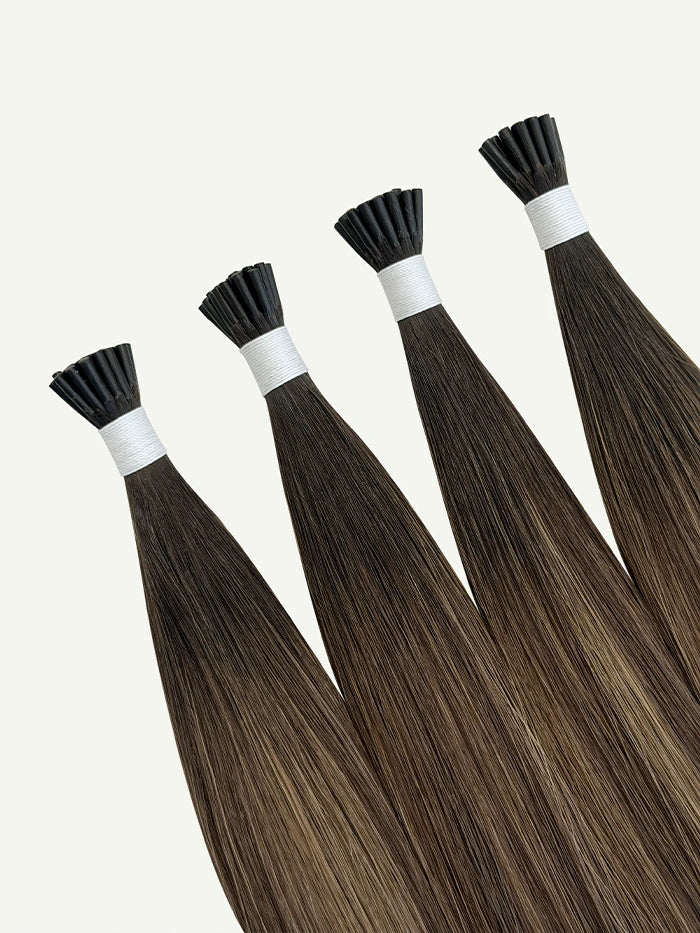 Chocolate Almond(#B25) I Tips Hair Extensions