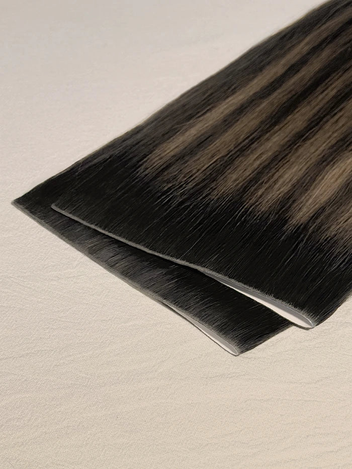 Chocolate Almond(#B25)Invisible Tape In Weft Hair Extensions