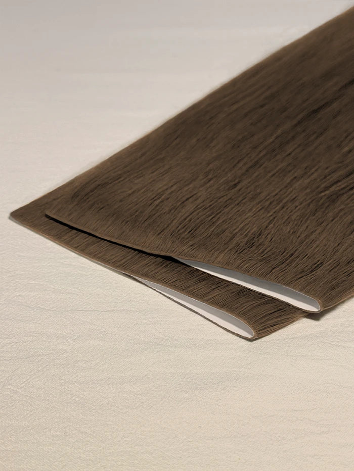 Hazelnut Brown(#4)Invisible Tape In Weft Hair Extensions