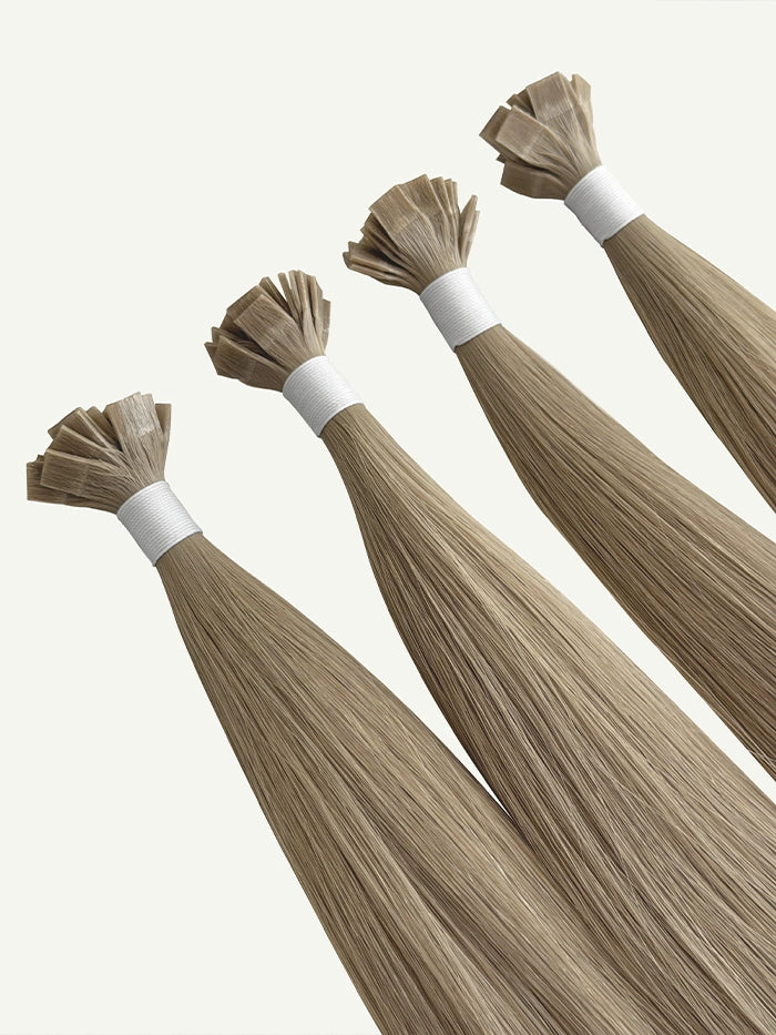 Soft Beige Blonde Keratin Flat Tips Hair Extensions