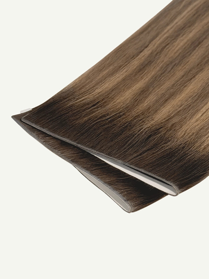 Toffee Melt Invisible Tape In Weft Hair Extensions