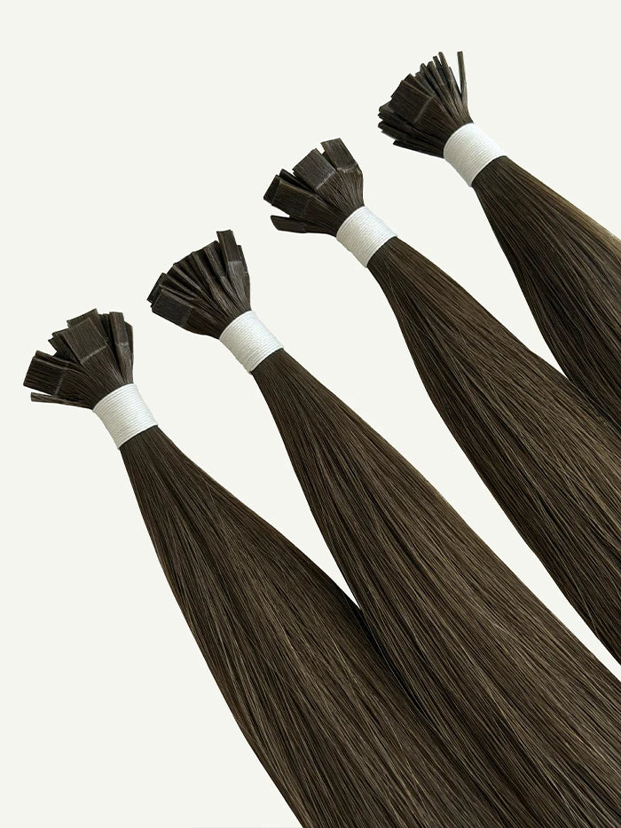 Walnut Brown(#3)Keratin Flat Tips Hair Extensions