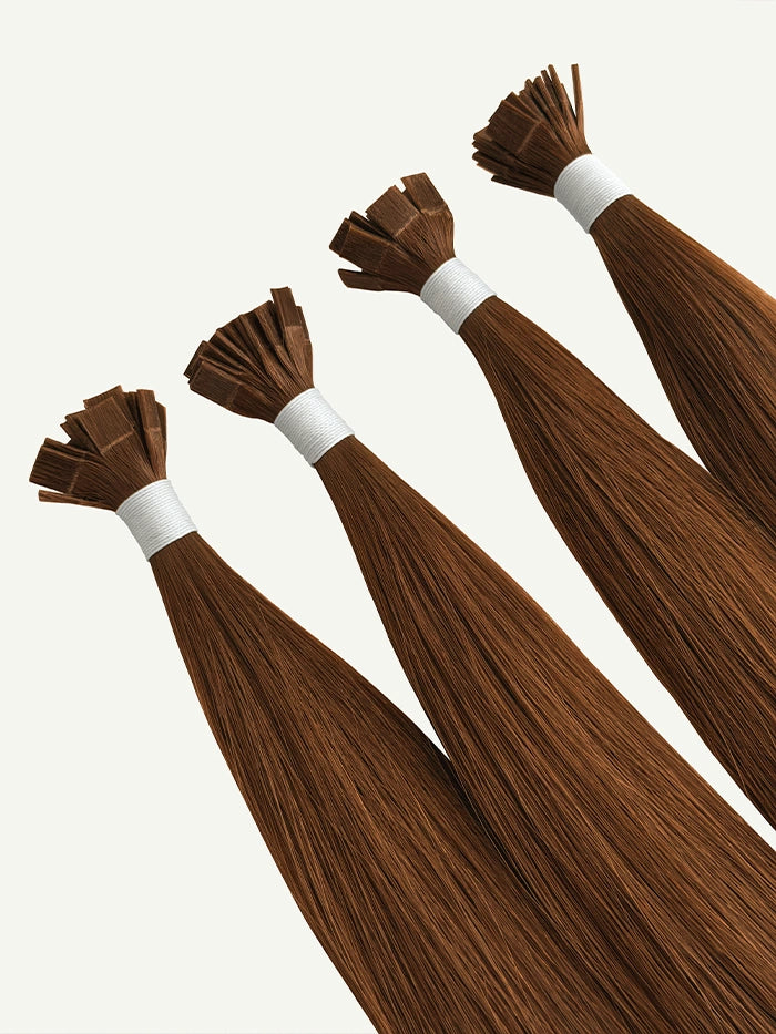 Warm Copper Keratin Flat Tips Hair Extensions