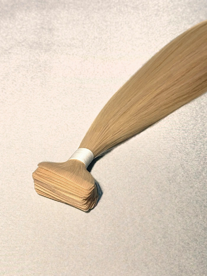 Light Golden Blonde(#18) Invisible Tape In Hair Extensions