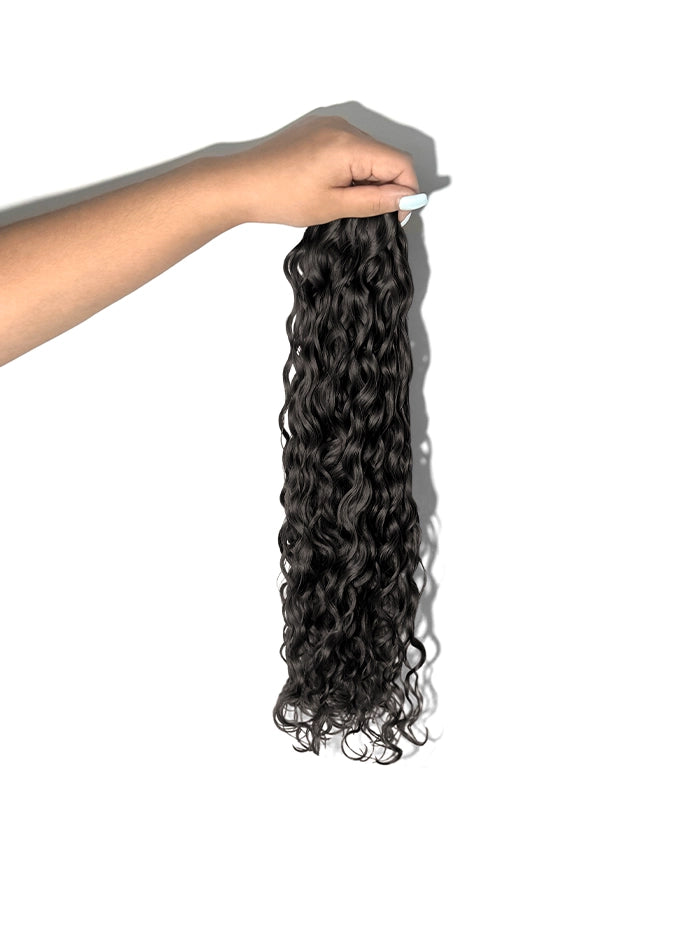 #1B Curly Genius Weft Hair Extensions