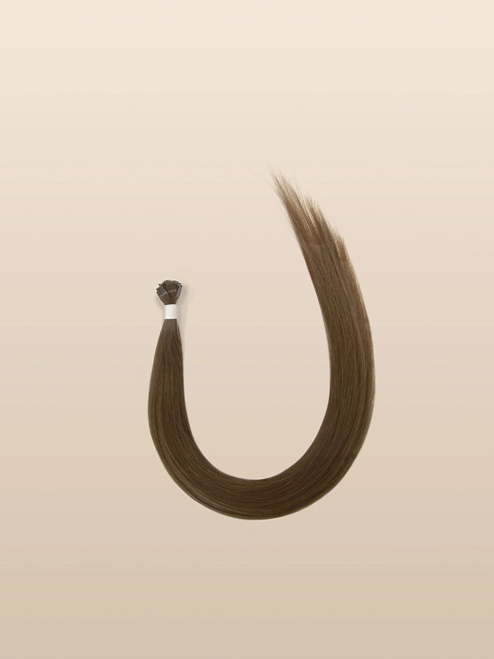 Hazelnut Brown(#4)Keratin Flat Tips Hair Extensions