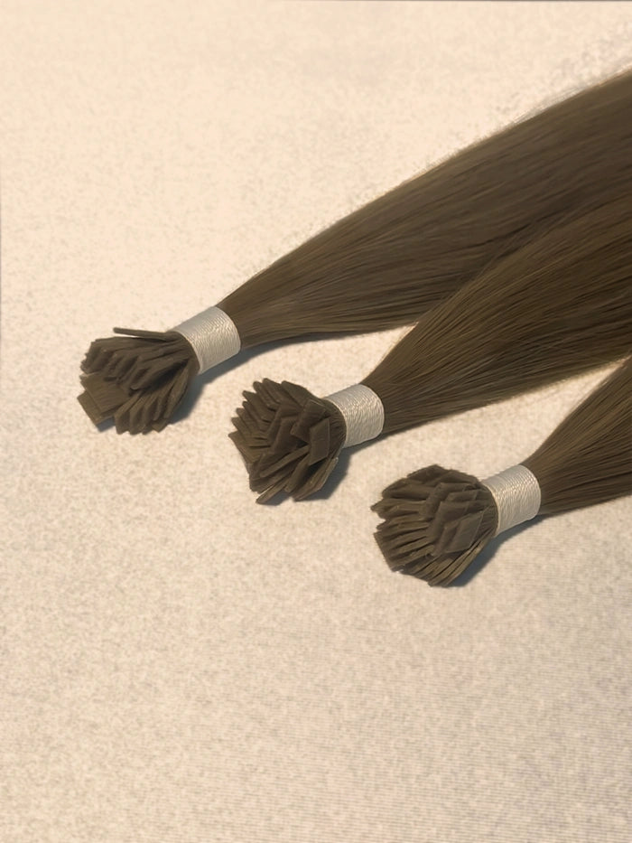 Chestnut Brown(#6N)Keratin Flat Tips Hair Extensions