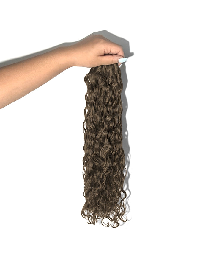 Chestnut Brown(#6N) Curly Genius Weft Hair Extensions
