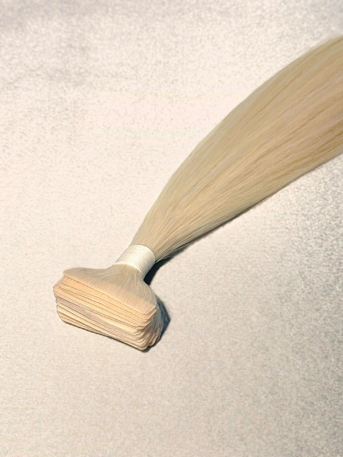 Ashy Blonde Invisible Tape In Hair Extensions