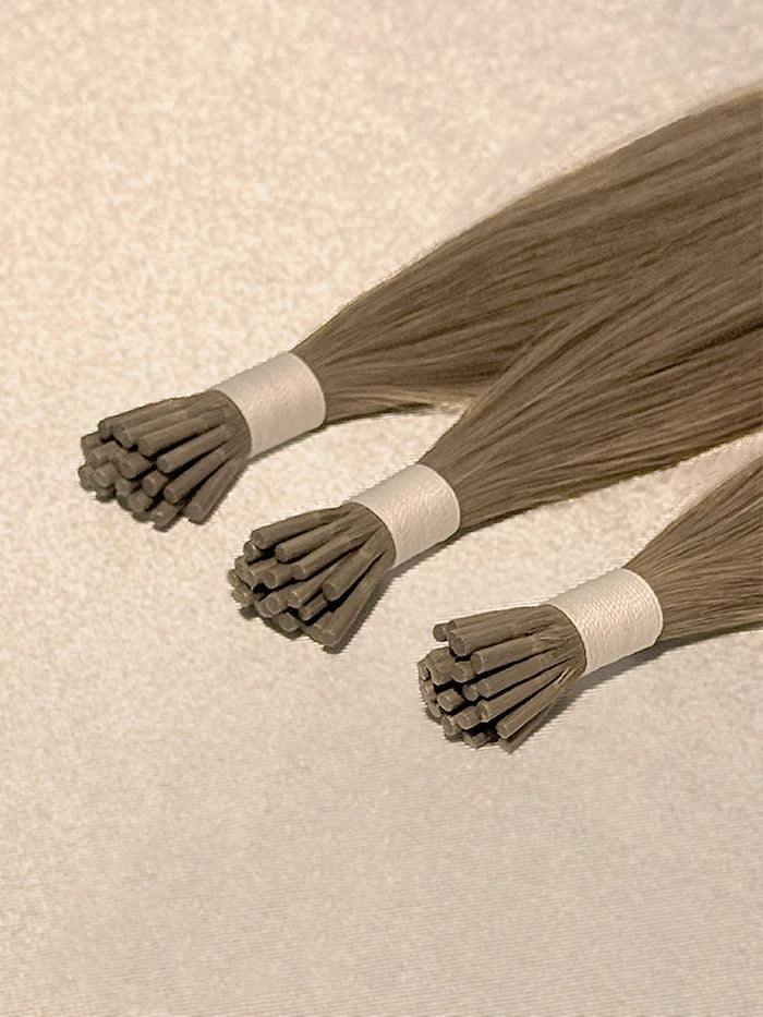 Ashy Brown I Tips Hair Extensions