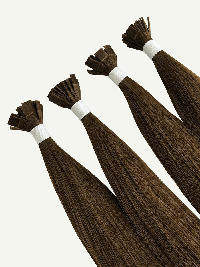 Hazelnut Brown(#4)Keratin Flat Tips Hair Extensions