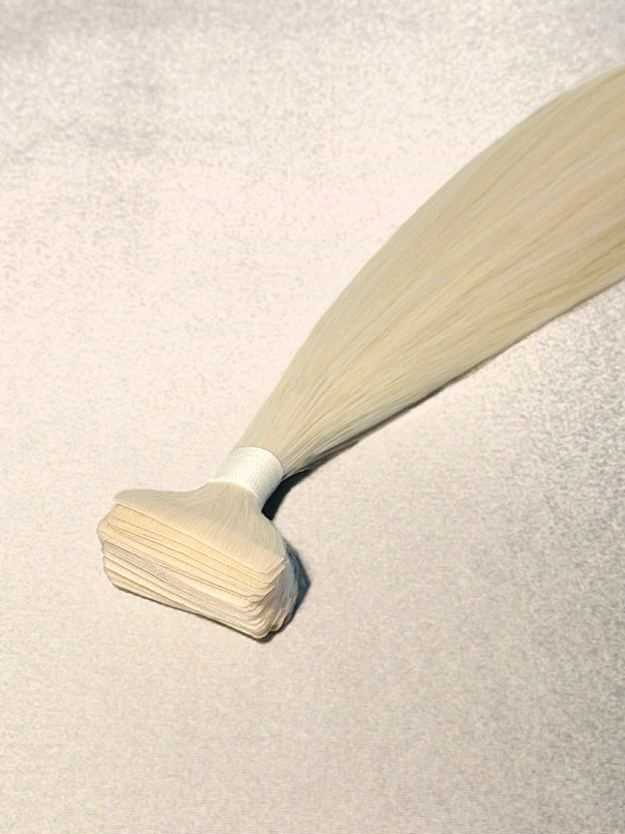 Blonde Zero(#Ice N) Invisible Tape In Hair Extensions