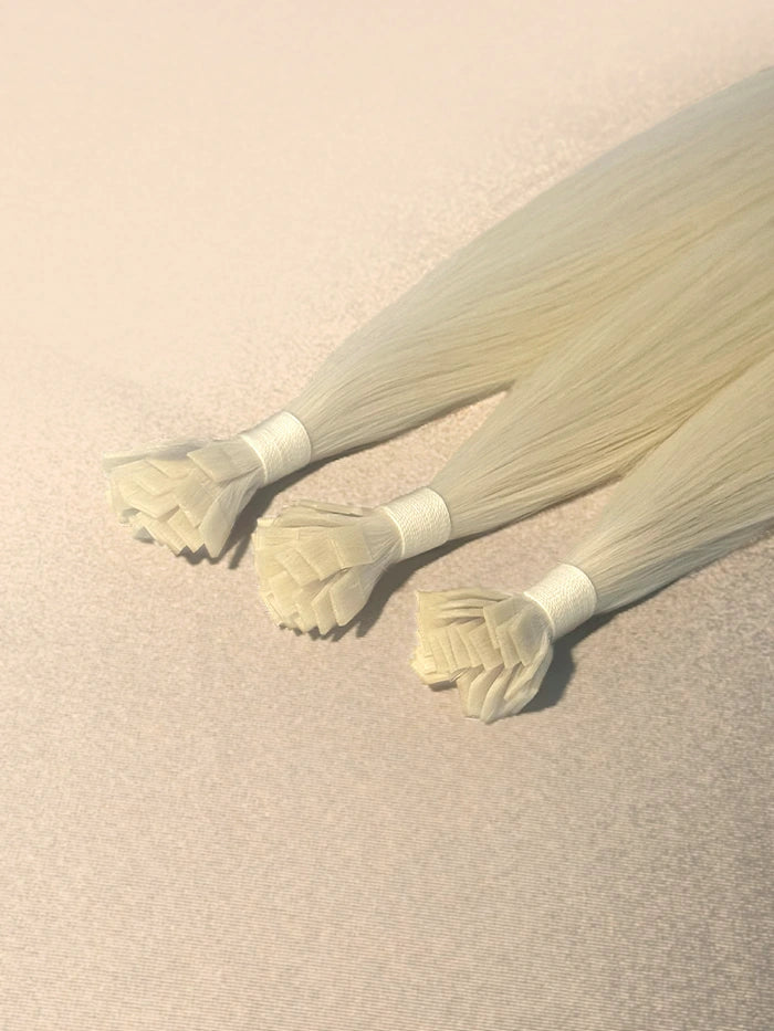 Blonde Zero(#Ice N) Keratin Flat Tips Hair Extensions