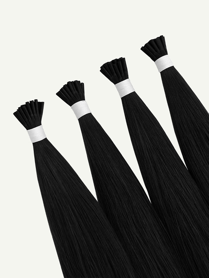 Jet Black(#1) I Tips Hair Extensions