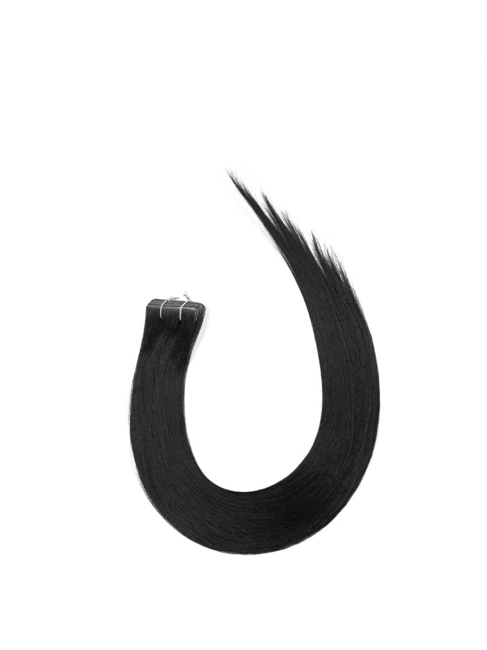 Jet Black(#1) Invisible Tape In Hair Extensions