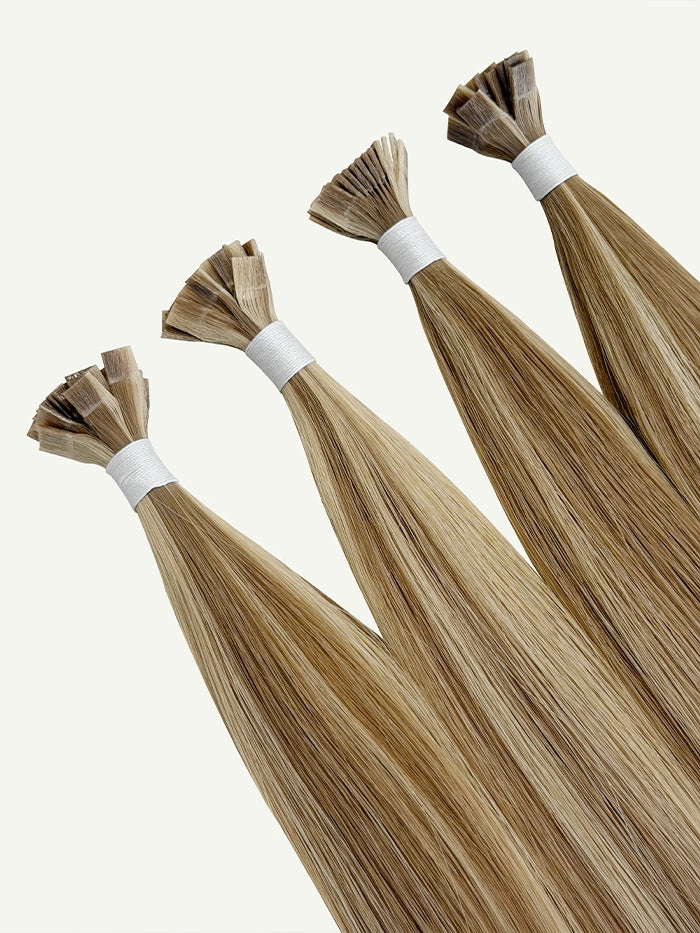 Piano Creamy Blonde Keratin Flat Tips Hair Extensions