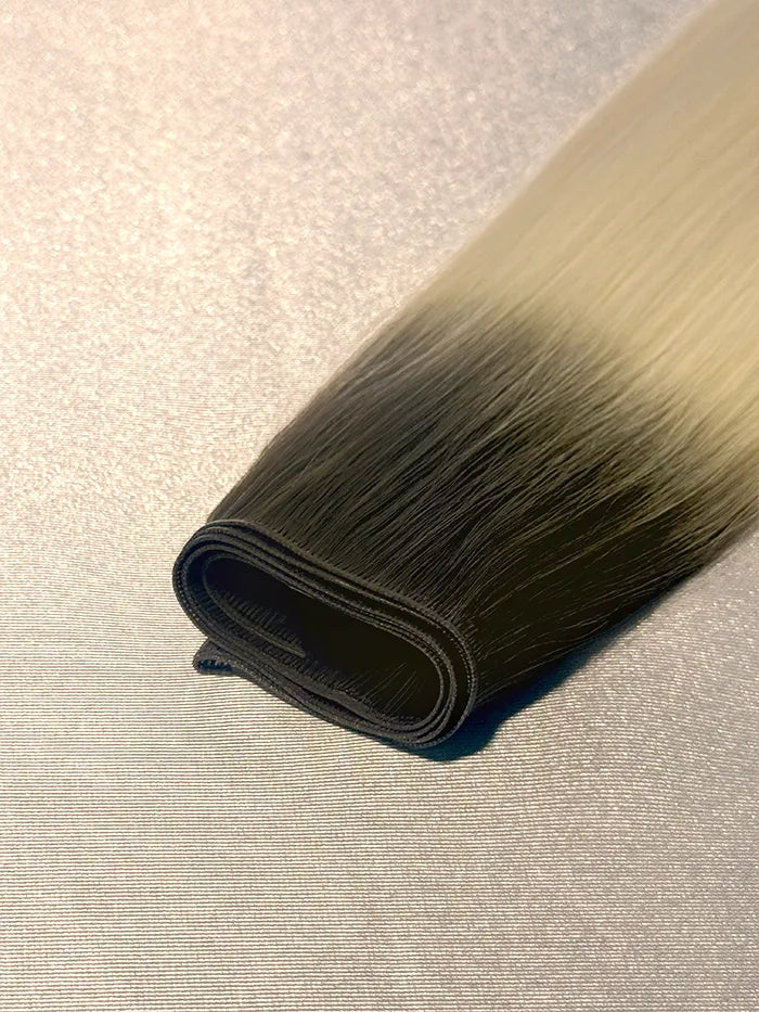 Rooted Blonde Zero(#R-Ice N)Genius Weft Hair Extensions