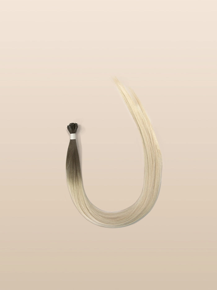 Rooted Blonde Zero(#R-Ice N) Keratin Flat Tips Hair Extensions