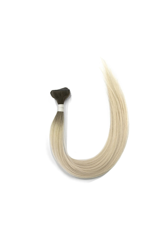 Rooted Blonde Zero(#R-Ice N) Invisible Tape In Hair Extensions
