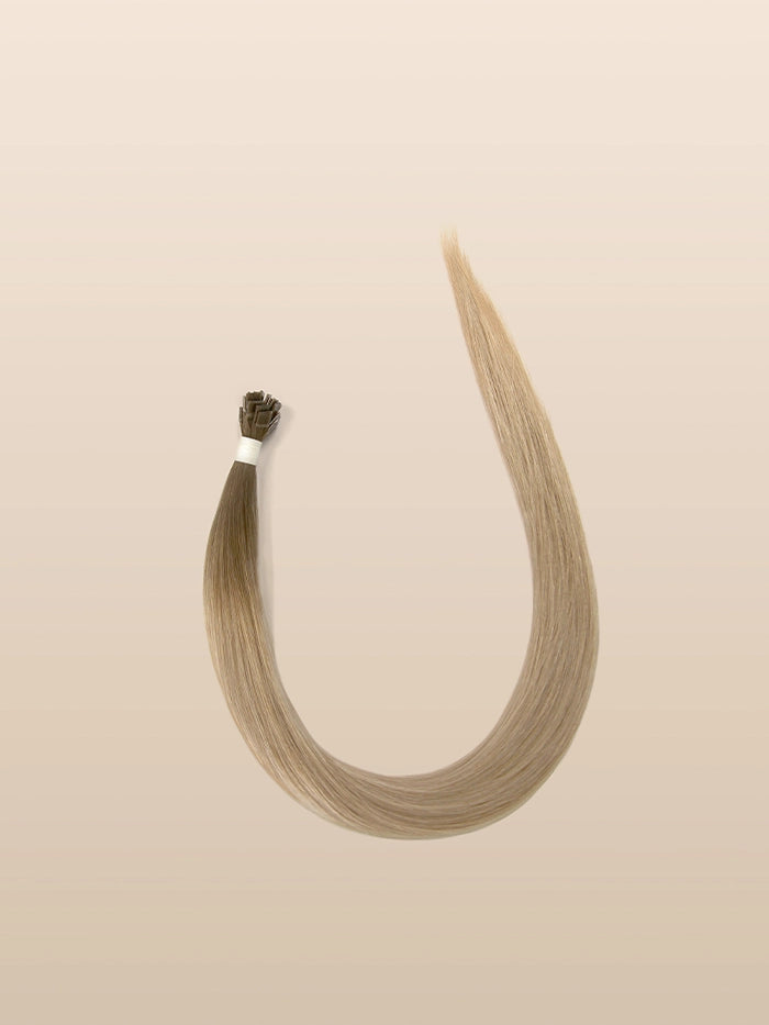 Flaxen Sand(#T7A-10) Keratin Flat Tips Hair Extensions